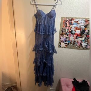 MAJORELLE Zelda Fitz Gown DYED blue